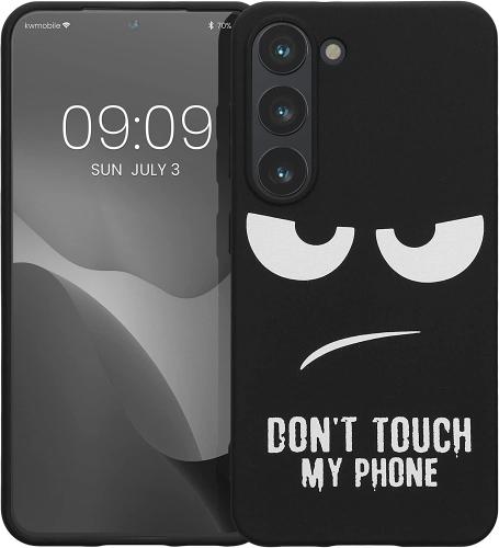 KWmobile Θήκη Σιλικόνης Samsung Galaxy S23 - Don't Touch My Phone / White / Black (60332.01)
