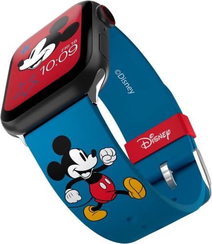 MobyFox Disney - Universal Λουράκι Σιλικόνης για Όλα τα Apple Watch & Smartwatches (22mm) με 20 Digital Watch Faces για iOS - Mickey Mouse Classic Star (810083250113)