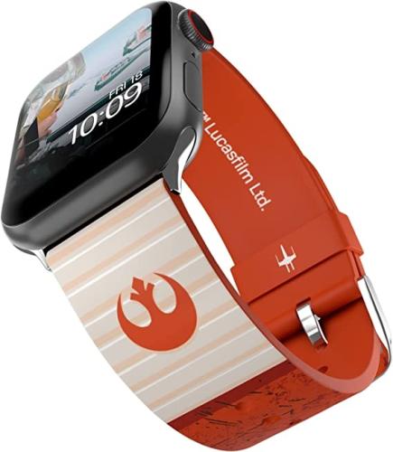 MobyFox Star Wars - Universal Λουράκι Σιλικόνης για Όλα τα Apple Watch & Smartwatches (22mm) με 20 Digital Watch Faces για iOS - Rebel Classic (728433452905)