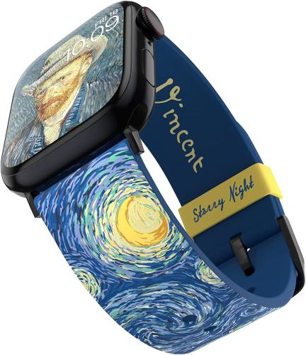 MobyFox Van Gogh - Universal Λουράκι Σιλικόνης για Όλα τα Apple Watch & Smartwatches (22mm) με 20 Digital Watch Faces για iOS - Starry Night (810083254227)