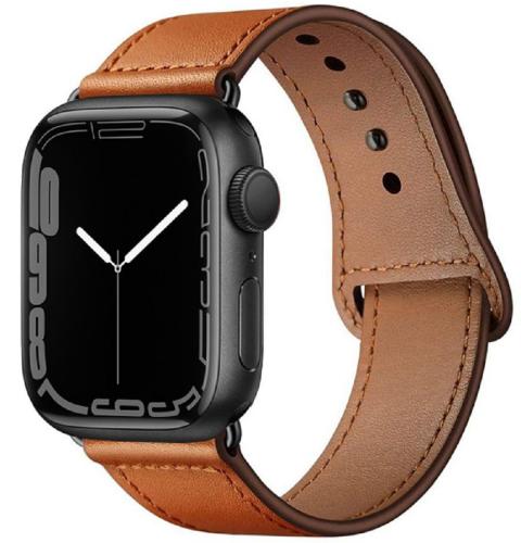 Tech-Protect Δερμάτινο Λουράκι Leatherfit - Apple Watch Ultra/SE/8/7/6/5/4 (49/45/44mm) - Brown (0795787713716)