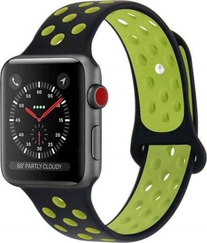 Tech-Protect Λουράκι Σιλικόνης Softband Apple Watch Ultra/SE/8/7/6/5/4 (49/45/44mm) - Black / Lime (5906735412703)