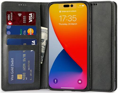 Tech-Protect Wallet Magnet - Flip Θήκη Πορτοφόλι Apple iPhone 14 Pro - Black (9589046925658)