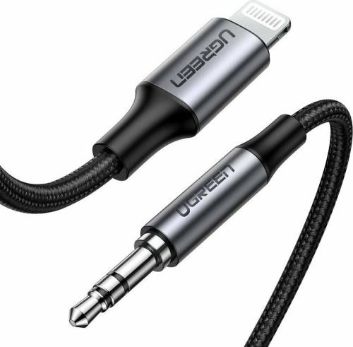 Ugreen US315 Audio Cable - Καλώδιο Lightning (male) σε Καλώδιο Ήχου Jack 3.5mm (male) - 100cm - Black (70509)