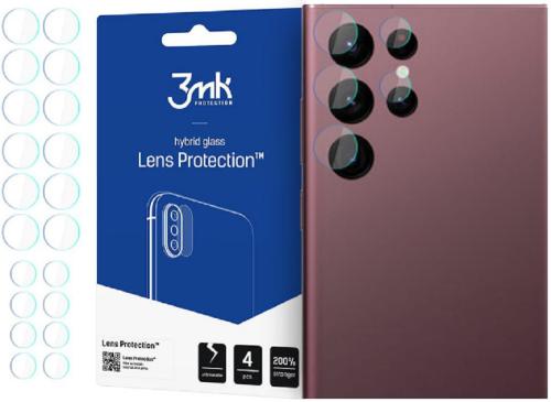 3MK Hybrid Glass Camera Protector - Αντιχαρακτικό Υβριδικό Προστατευτικό Γυαλί για Φακό Κάμερας Samsung Galaxy S22 Ultra 5G - 4 Τεμάχια (5903108456142)