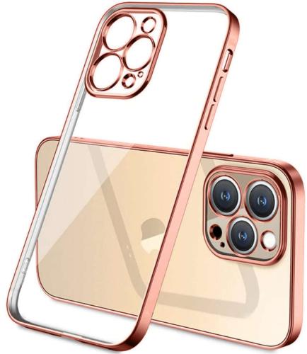 Alogy Luxury Διάφανη Θήκη Σιλικόνης Apple iPhone 13 Pro με Πλαίσιο Κάμερας - Rose Gold (5907765688519)