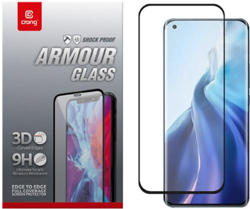Crong 3D Armor Glass Full Glue - Fullface Tempered Glass Αντιχαρακτικό Γυαλί Οθόνης Xiaomi Mi 11 - Black (CRG-3DAG-XM11)