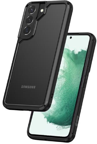 Crong Διάφανη Θήκη Hybrid Samsung Galaxy S22 5G - Black (CRG-HCLC-SGS22-BLK)