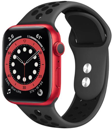 Crong Duo Sport Λουράκι Σιλικόνης Apple Watch SE/8/7/6/5/4 (41/40mm) - Grey / Black (CRG-40DSB-BLK)