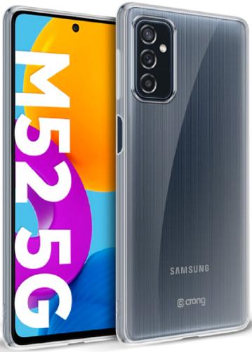 Crong Slim Διάφανη Θήκη Σιλικόνης Samsung Galaxy M52 5G - 0.8mm - Transparent (CRG-CRSLIM-SGM52-TRS)