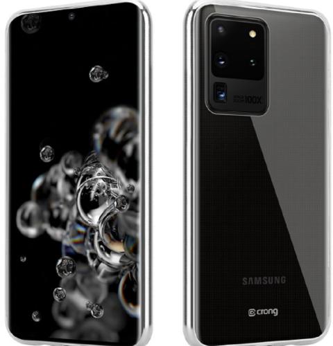 Crong Slim Διάφανη Θήκη Σιλικόνης Samsung Galaxy S20 Ultra - 0.8mm - Clear (CRG-CRSLIM-SGS20U-TRS)