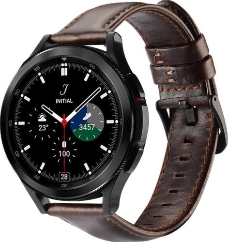 DuxDucis Business Strap - Δερμάτινο Λουράκι για Smartwatches (20mm) - Coffee (6934913036365)