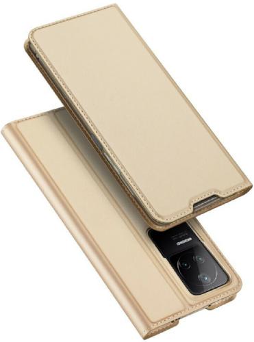 Duxducis SkinPro Θήκη Πορτοφόλι Xiaomi Poco F4 - Gold (6934913035290)