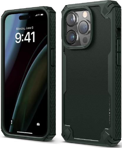 Elago Armor Case - Ανθεκτική Θήκη Σιλικόνης Apple iPhone 14 Pro - Dark Green (ES14AM61PRO-DGR)