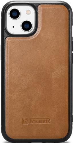 iCarer Oil Wax Leather Cover - Δερμάτινη Θήκη με TPU Bumper - Apple iPhone 14 - Camel Tan (WMI14220717-TN)