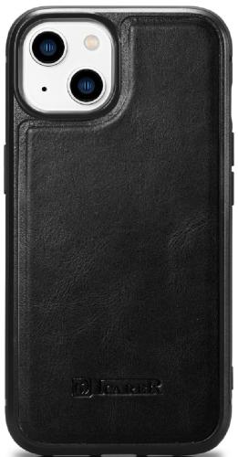 iCarer Oil Wax Leather Cover - Δερμάτινη Θήκη με TPU Bumper - Apple iPhone 14 Plus - Black (WMI14220719-BK)