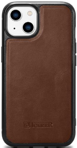 iCarer Oil Wax Leather Cover - Δερμάτινη Θήκη με TPU Bumper - Apple iPhone 14 Plus - Brown (WMI14220719-BN)