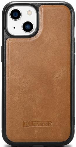 iCarer Oil Wax Leather Cover - Δερμάτινη Θήκη με TPU Bumper - Apple iPhone 14 Plus - Camel Tan (WMI14220719-TN)