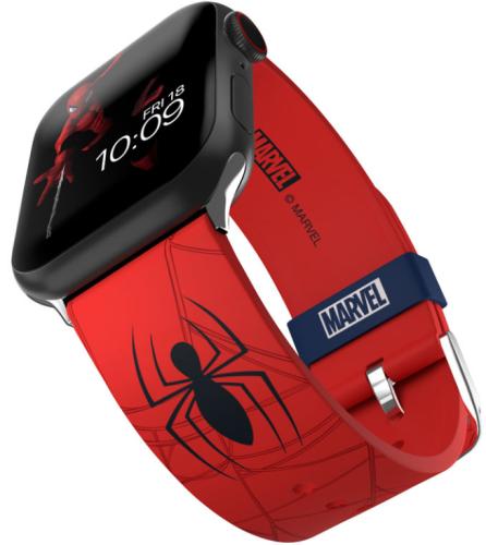MobyFox Marvel - Universal Λουράκι Σιλικόνης για Όλα τα Apple Watch & Smartwatches (22mm) με 20 Digital Watch Faces για iOS - Spiderman Insignia (810083250748)