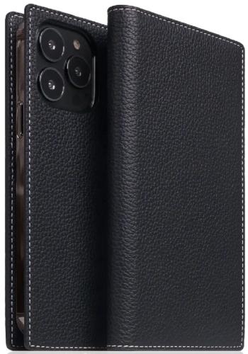 SLG Design D8 Full Grain Leather - Δερμάτινη Θήκη - Πορτοφόλι Flip Apple iPhone 14 Pro - Black Blue (SD-D8G-DC-IP14P-BB)