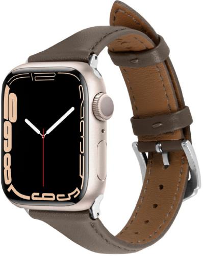 Spigen Cyrill Kajuk - Δερμάτινο Λουράκι Apple Watch SE/8/7/6/5/4 (41/40mm) - Khaki (AMP05441)