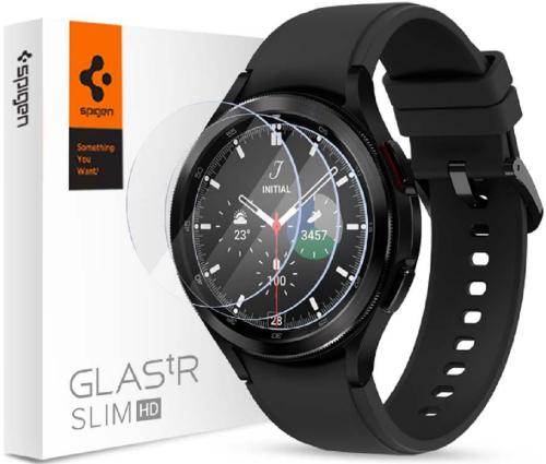 Spigen Tempered Glass GLAS.tR Slim HD - Αντιχαρακτικό Γυαλί Οθόνης Samsung Galaxy Watch Classic 4 42mm / Watch 3 41mm - Clear - 3 Τεμάχια (AGL03843)