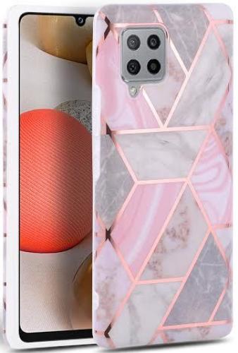 Tech-Protect Θήκη Σιλικόνης Marble - Samsung Galaxy A42 5G - Pink (6216990208881)