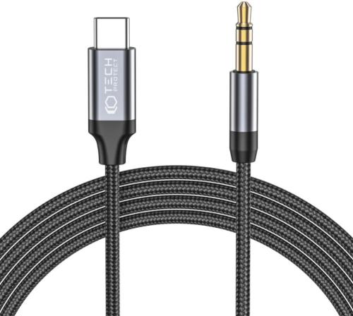 Tech-Protect Ultraboost Cable - Καλώδιο Type-C (Male) σε Καλώδιο Ήχου AUX Mini Jack 3.5mm (Male) - 100cm - Black (9490713929070)