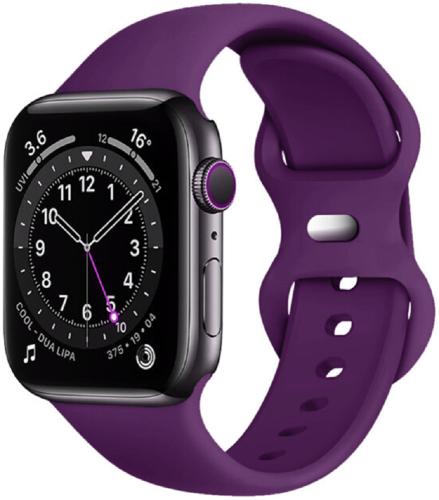 Techsuit Watchband W031 - Λουράκι Σιλικόνης Apple Watch SE/8/7/6/5/4 (41/40mm) - Dark Purple (0765105277701)