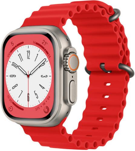 Techsuit Watchband W038 - Λουράκι Σιλικόνης Apple Watch SE/8/7/6/5/4 (41/40mm) - Red (0765105278241)