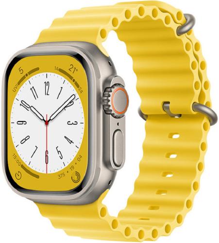 Techsuit Watchband W038 - Λουράκι Σιλικόνης Apple Watch Ultra/SE/8/7/6/5/4 (49/45/44mm) - Yellow (0765105278357)