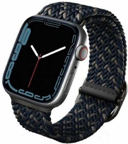 Uniq Aspen Braided Band - Premium Πλεκτό Λουράκι Apple Watch Ultra/SE/8/7/6/5/4 (49/45/44mm) - Obsidian Blue (UNIQ-45MM-ASPDEOBLU)