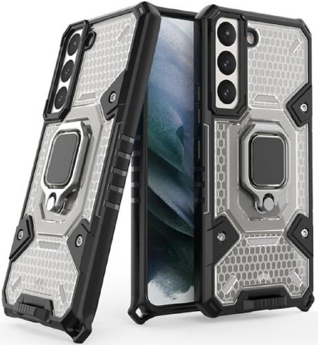 Vivid Honeycomb Armor - Ανθεκτική Θήκη Samsung Galaxy S22 5G με Μεταλλικό Ring Holder - Black (UNARMORGALAXYS22BK)