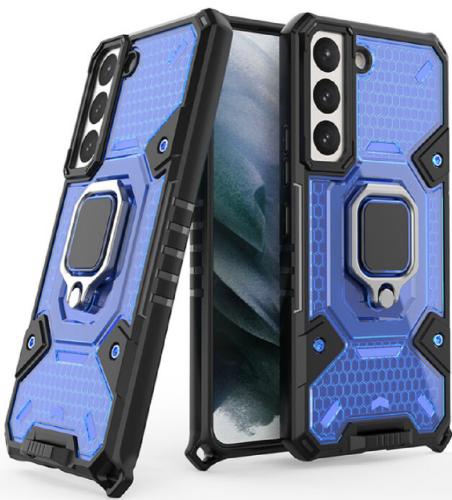 Vivid Honeycomb Armor - Ανθεκτική Θήκη Samsung Galaxy S22 5G με Μεταλλικό Ring Holder - Blue (UNARMORGALAXYS22BL)