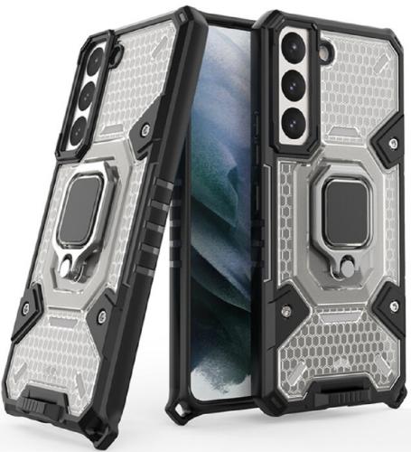 Vivid Honeycomb Armor - Ανθεκτική Θήκη Samsung Galaxy S22 Plus 5G με Μεταλλικό Ring Holder - Black (UNARMORGALAXYS22PLUSBK)