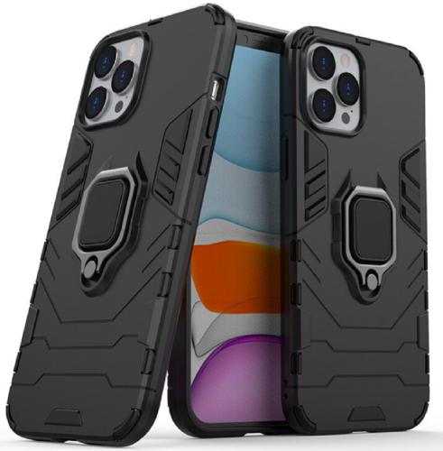 Vivid Shield Case - Ανθεκτική Θήκη Apple iPhone 12 Pro Max με Μεταλλικό Ring Holder - Black (UNSHIELDIPHONE12PROMAXBK)