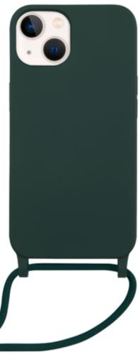 Vivid Silicone Lace - Θήκη Σιλικόνης με Λουράκι Λαιμού - Apple iPhone 13 - Pine Green (VISILACE196PINEGR)
