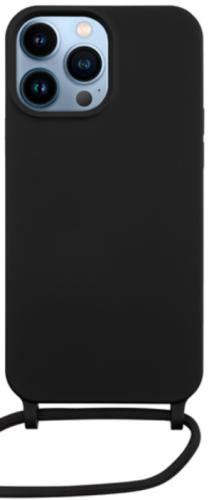 Vivid Silicone Lace - Θήκη Σιλικόνης με Λουράκι Λαιμού - Apple iPhone 13 Pro - Black (VISILACE197BK)