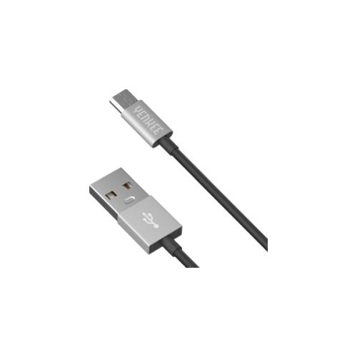 Yenkee Καλώδιο Φόρτισης και Μεταφοράς Δεδομένων USB σε MicroUSB 100cm - Black (YCU221BSR)