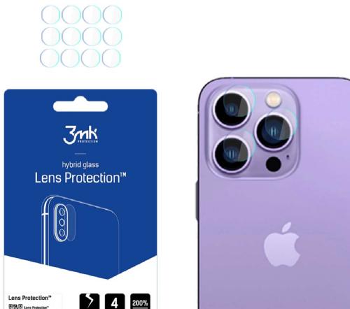 3MK Hybrid Glass Camera Protector - Αντιχαρακτικό Υβριδικό Προστατευτικό Γυαλί για Φακό Κάμερας Apple iPhone 14 Pro / 14 Pro Max - 4 Τεμάχια (5903108494694)