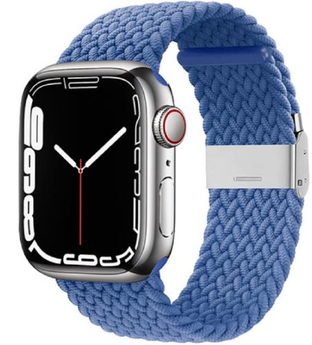 Crong Wave Band - Premium Υφασμάτινο Πλεκτό Λουράκι Apple Watch SE/8/7/6/5/4 (41/40mm) - Blue (CRG-40WAV-BLU)