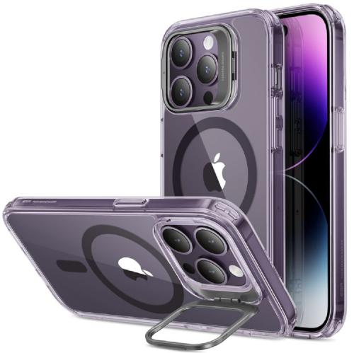 ESR Classic Kickstand Hybrid HaloLock - Διάφανη Ανθεκτική MagSafe Θήκη Apple iPhone 14 Pro Max - Clear / Purple (4894240175651)
