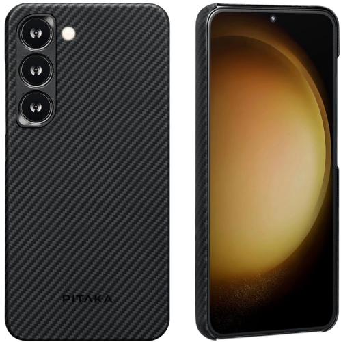 Pitaka MagEZ Case 3 - MagSafe Θήκη Aramid Fiber Body Samsung Galaxy S23 - 0.95mm - 600D - Black / Grey / Twill (KS2301)