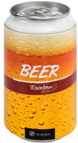 Rainbow Socks / Can Socks - Κουτάκι Μπύρας με Κάλτσες Μέχρι τη Γάμπα από Βαμβάκι - Μέγεθος 41-46 - Beer Socks (BEERCANL)