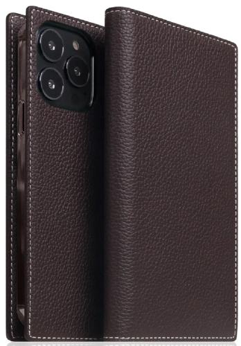 SLG Design D8 Full Grain Leather - Δερμάτινη Θήκη - Πορτοφόλι Flip Apple iPhone 14 Pro - Brown Cream (SD-D8G-DC-IP14P-BC)