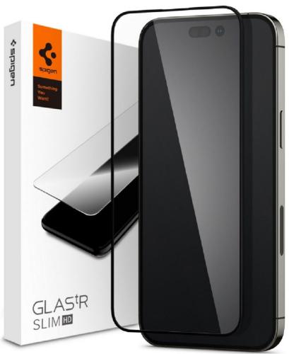 Spigen GLAS.tR Slim HD - Αντιχαρακτικό Fullface Γυάλινο Tempered Glass - Apple iPhone 14 Pro Max - Black (AGL05209)