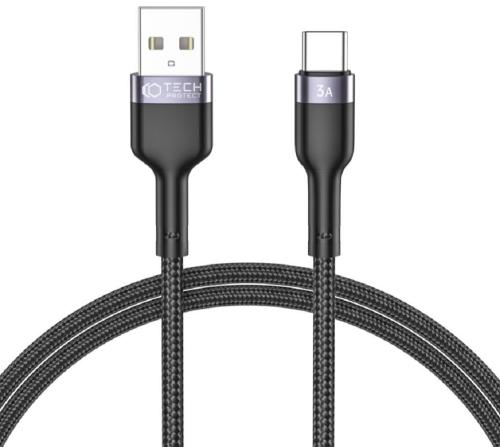 Tech-Protect Ultraboost Cable - Καλώδιο Φόρτισης και Μεταφοράς Δεδομένων USB-A σε Type-C - 100cm - 3A - Black (9490713928783)