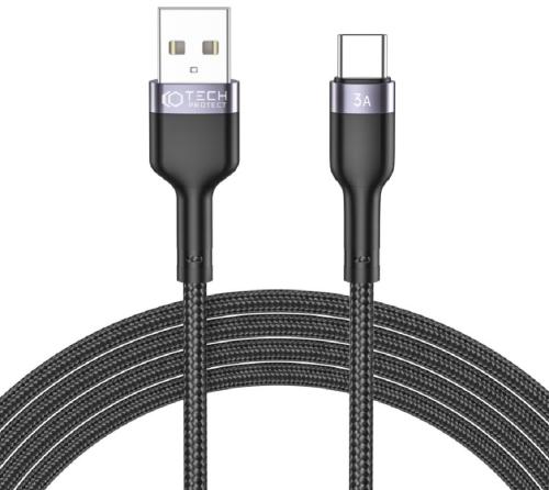 Tech-Protect Ultraboost Cable - Καλώδιο Φόρτισης και Μεταφοράς Δεδομένων USB-A σε Type-C - 200cm - 3A - Black (9490713929056)