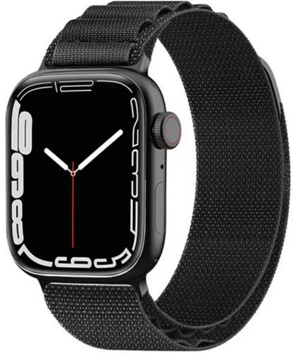 Techsuit Watchband W037 - Nylon Λουράκι Apple Watch SE/8/7/6/5/4 (41/40mm) - Black (0765105278401)