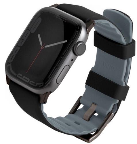 Uniq Linus Αδιάβροχο Λουράκι Premium Σιλικόνης Apple Watch SE/8/7/6/5/4 (41/40mm) - Black (UNIQ-41MM-LINUSBLK)